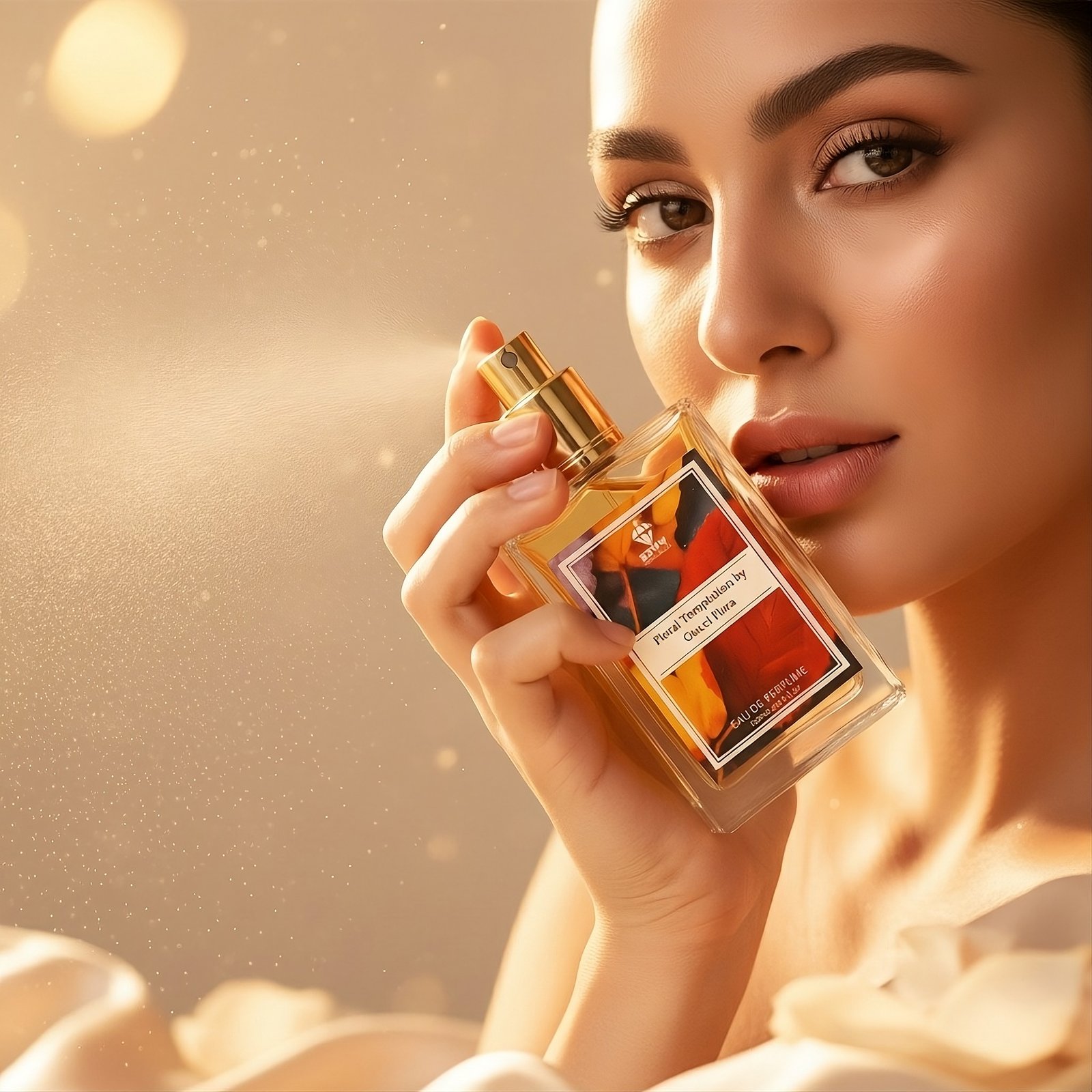 Women Face Hand Floral